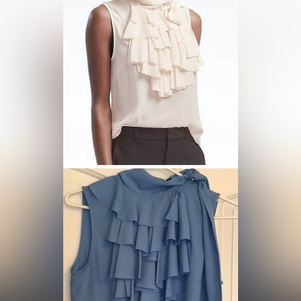 Banana Republic Ruffle Top in Blue